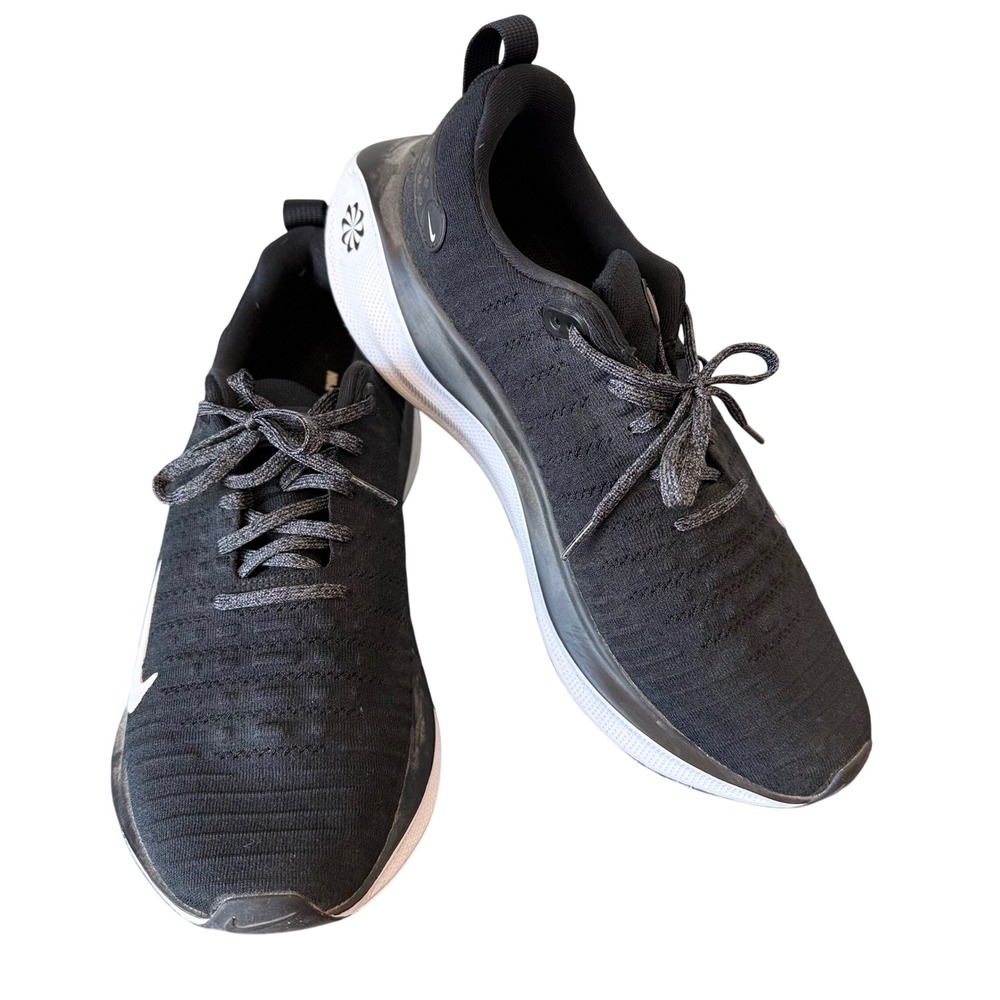 Nike ReactX Infinity Run 4 Mens 12 Black White Excellent DR2665-001 Runner